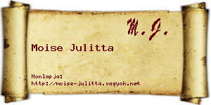 Moise Julitta névjegykártya